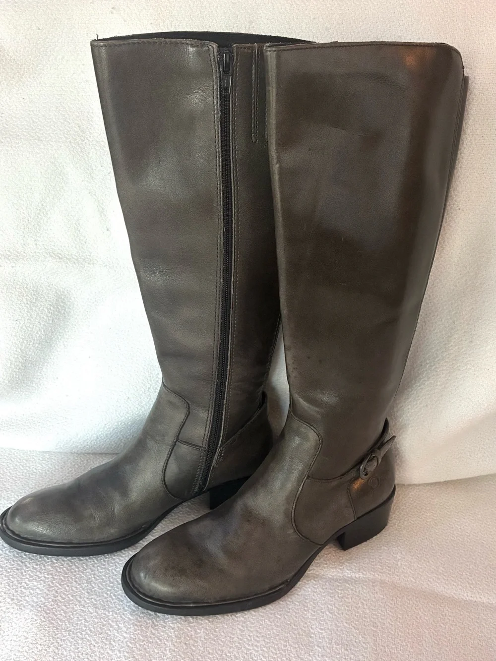 Born Women's Over-the-Knee Side-Zip Boots in Dark Gray